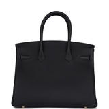 Hermes Birkin 30 Black Togo Gold Hardware