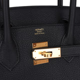 Hermes Birkin 30 Black Togo Gold Hardware