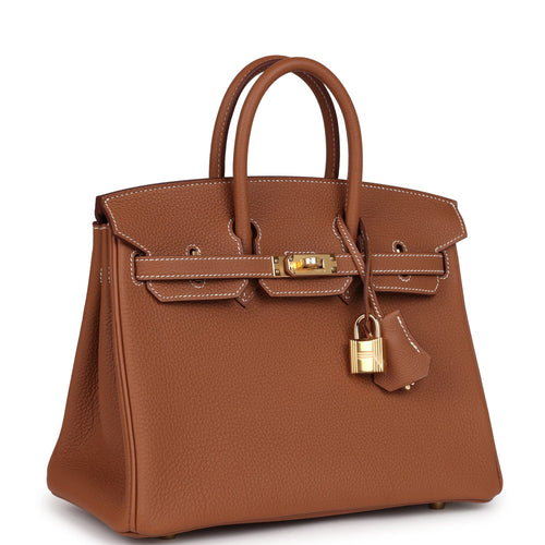 Hermes Birkin 25 Gold Togo Gold Hardware