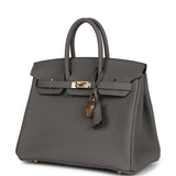 Hermes Birkin 25 Gris Meyer Togo Permabrass Hardware