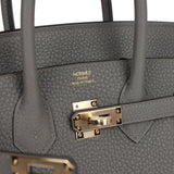 Hermes Birkin 25 Gris Meyer Togo Permabrass Hardware