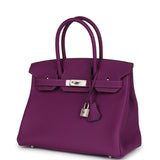 Hermes Special Order (HSS) Birkin 30 Anemone Verso Togo Brushed Palladium Hardware