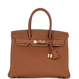 Hermes Birkin 30 Gold Togo Gold Hardware