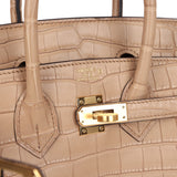 Hermes Birkin 25 Chai Matte Alligator Gold Hardware