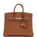 Hermes Birkin 25 Gold Togo Gold Hardware