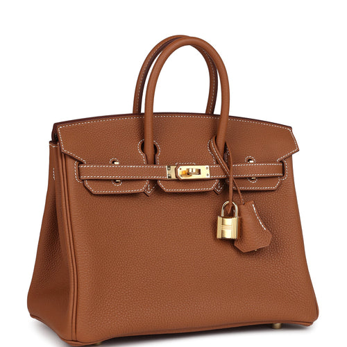 Hermes Birkin 25 Gold Togo Gold Hardware