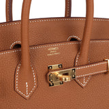 Hermes Birkin 25 Gold Togo Gold Hardware