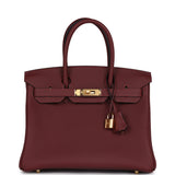 Hermes Birkin 30 Rouge H Togo Gold Hardware