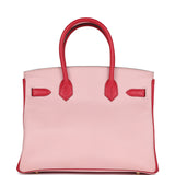 Hermes Special Order (HSS) Birkin 30 Rose Sakura and Rose Extreme Chevre Gold Hardware