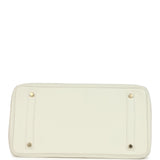 Pre-owned Hermes Birkin 35 White Clemence Gold Hardware