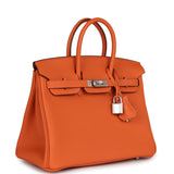 Hermes Birkin 25 Orange Togo Palladium Hardware