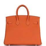 Hermes Birkin 25 Orange Togo Palladium Hardware