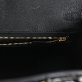 Hermes Birkin 25 Black Shiny Niloticus Crocodile Gold Hardware