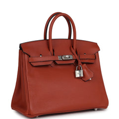 Hermes Birkin 25 Cuirve Verso Taurillon Novillo Palladium Hardware