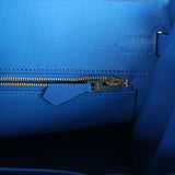 Hermes Birkin 25 Bleu Hydra Togo Gold Hardware