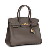 Hermes Birkin 30 Etain Epsom Gold Hardware