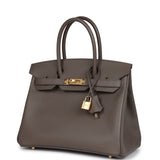 Hermes Birkin 30 Etain Epsom Gold Hardware