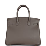 Hermes Birkin 30 Etain Epsom Gold Hardware