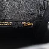 Hermes Birkin 25 Black Togo Brushed Gold Hardware