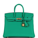 Hermes Birkin 25 Menthe Togo Gold Hardware