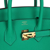 Hermes Birkin 25 Menthe Togo Gold Hardware