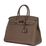 Pre-owned Hermes Birkin 35 Etoupe Togo Palladium Hardware