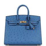 Hermes Birkin Sellier 25 Mykonos Ostrich Gold Hardware