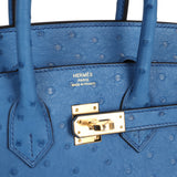 Hermes Birkin Sellier 25 Mykonos Ostrich Gold Hardware