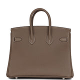 Hermes Birkin 25 Etoupe Togo Palladium Hardware