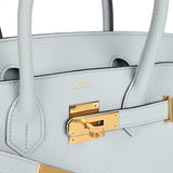 Hermes Birkin 30 Bleu Pale Togo Gold Hardware