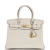 Hermes Birkin 30 Craie Togo Gold Hardware