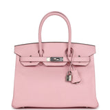 Hermes Special Order (HSS) Birkin 30 Rose Sakura Verso Chèvre Palladium Hardware