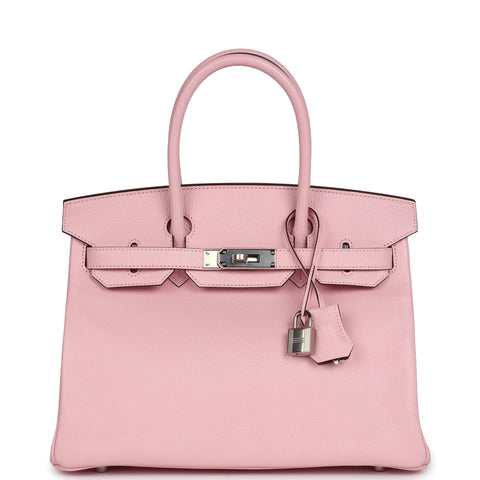 Hermes Special Order (HSS) Birkin 30 Rose Sakura Verso Chèvre Palladium Hardware