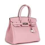 Hermes Special Order (HSS) Birkin 30 Rose Sakura Verso Chèvre Palladium Hardware