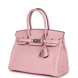 Hermes Special Order (HSS) Birkin 30 Rose Sakura Verso Chèvre Palladium Hardware