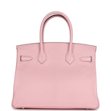 Hermes Special Order (HSS) Birkin 30 Rose Sakura Verso Chèvre Palladium Hardware