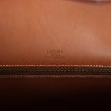 Hermes Birkin 35 Flag Ficelle and Paprika Toile H and Fauve Barenia Permabrass Hardware