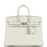 Hermes Birkin 25 Mushroom Togo Palladium Hardware