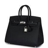 Hermes Birkin 25 Black Epsom Palladium Hardware