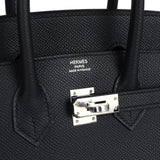 Hermes Birkin 25 Black Epsom Palladium Hardware