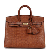 Hermes Birkin Sellier 20 Gold Matte Alligator Gold Hardware