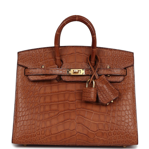 Hermes Birkin Sellier 20 Gold Matte Alligator Gold Hardware