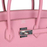 Pre-owned Hermes Birkin 35 Bubblegum Togo Palladium Hardware