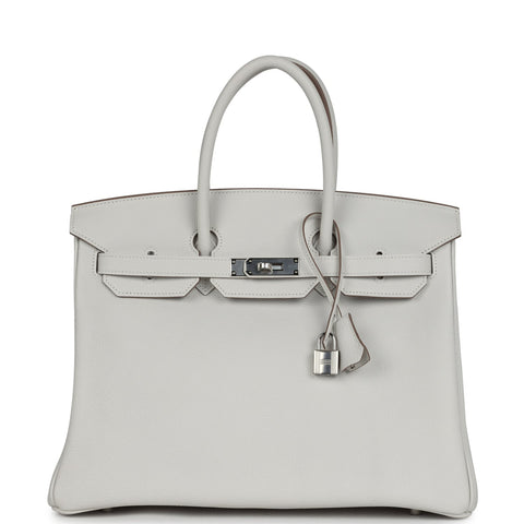 Hermes Birkin 35 Gris Pale Togo Palladium Hardware