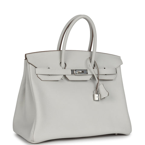 Hermes Birkin 35 Gris Pale Togo Palladium Hardware