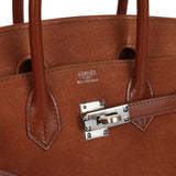 Vintage Hermes Birkin 25 Noisette Doblis and Box Palladium Hardware