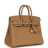 Hermes Birkin 25 Biscuit Togo Gold Hardware