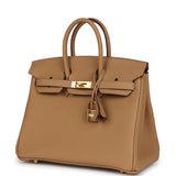 Hermes Birkin 25 Biscuit Togo Gold Hardware