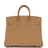 Hermes Birkin 25 Biscuit Togo Gold Hardware