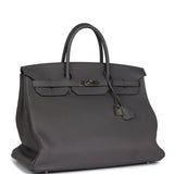 Pre-owned Hermes Birkin 40 Etain Togo Palladium Hardware